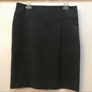 Michael Michael Kors Dark Grey Stretchy Pencil Skirt Size 12 Back Zip Workwear